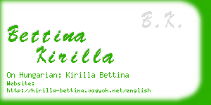 bettina kirilla business card